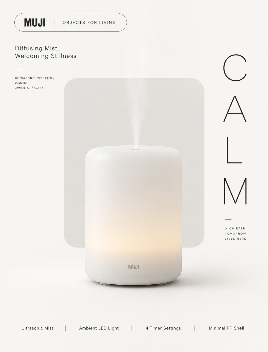 无印良品超声波香薰机 (MUJI AROMA DIFFUSER) — “INVISIBLE CALM” # ---...