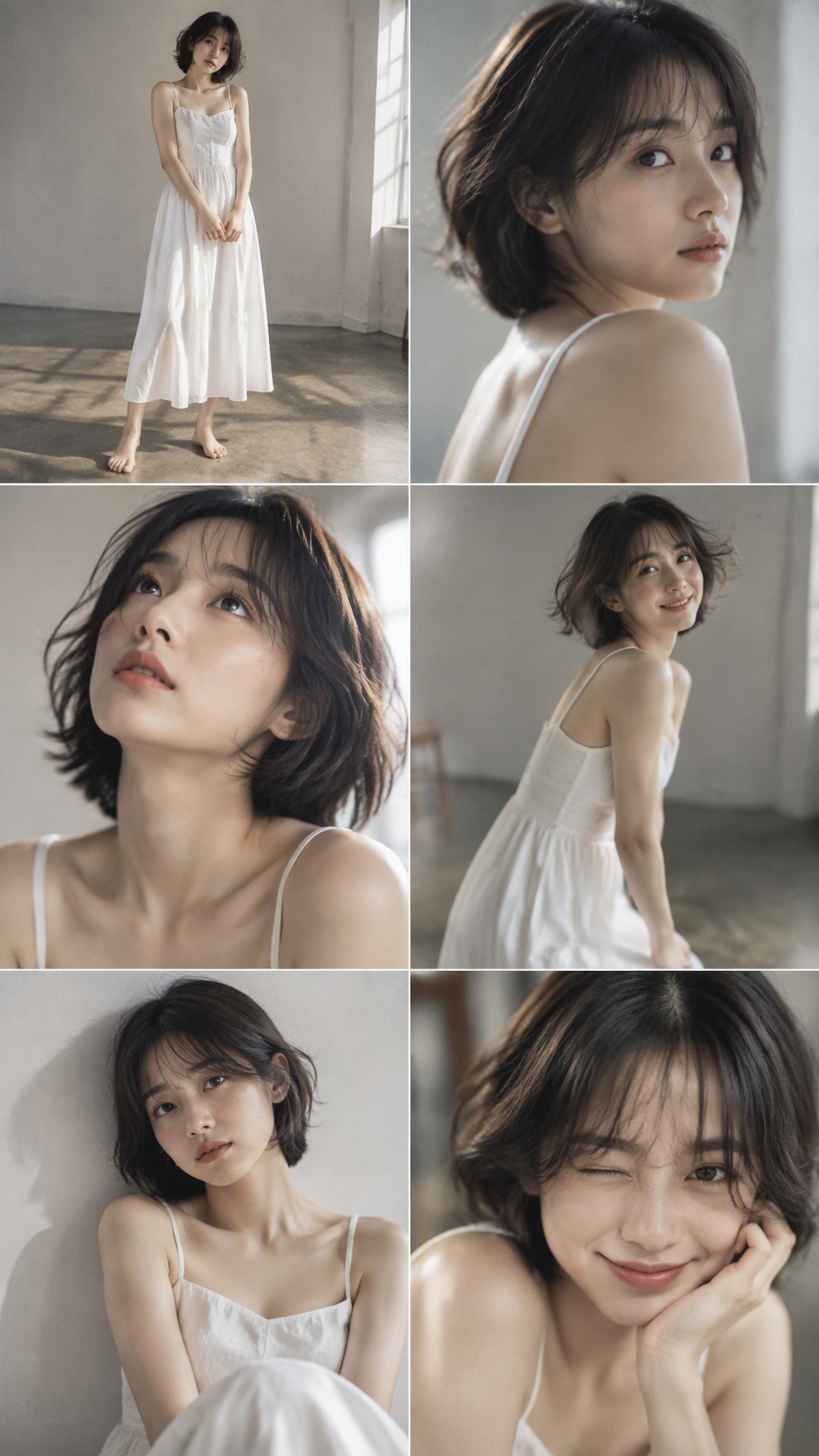 2x3 grid collage containing six high-quality editorial ph...