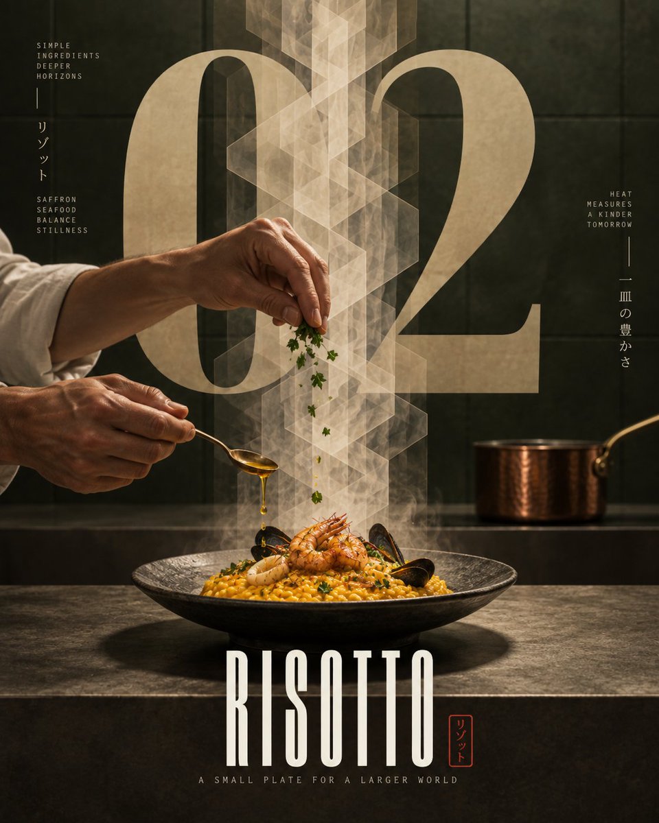 Vertical 4:5 editorial food poster featuring a single pla... - alternate
