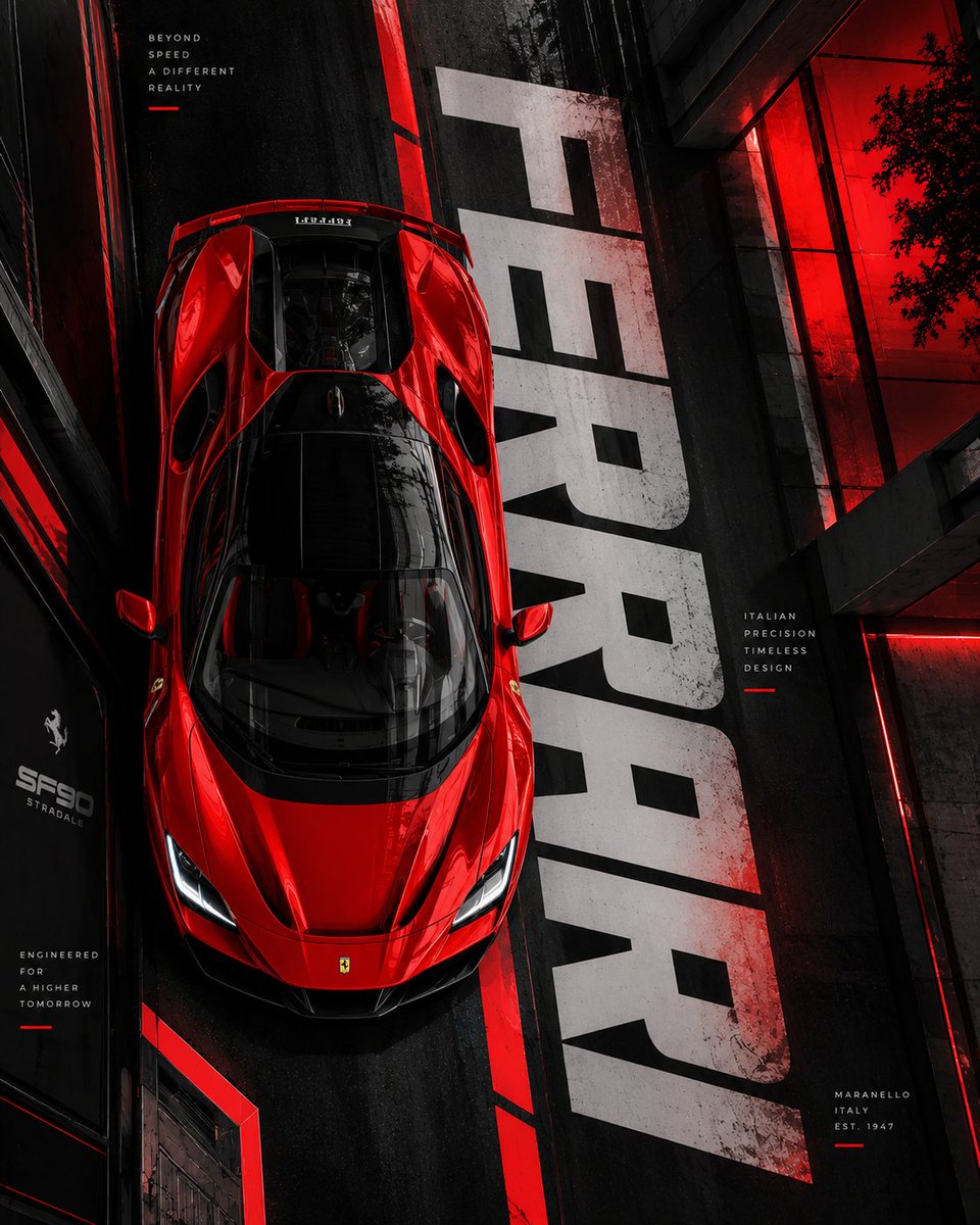 Create a premium futuristic automotive editorial poster f... - alternate