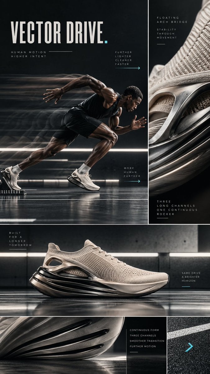Create a premium future-sport editorial footwear concept ... - alternate