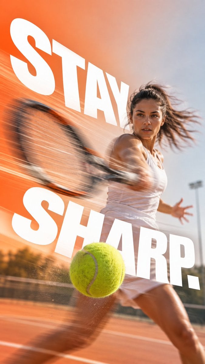 Create a finished premium sports campaign poster, 9:16, f... - alternate