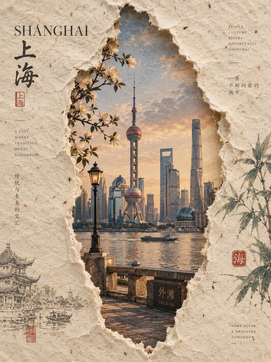 Create a premium 3:4 vertical handmade-paper editorial ar...