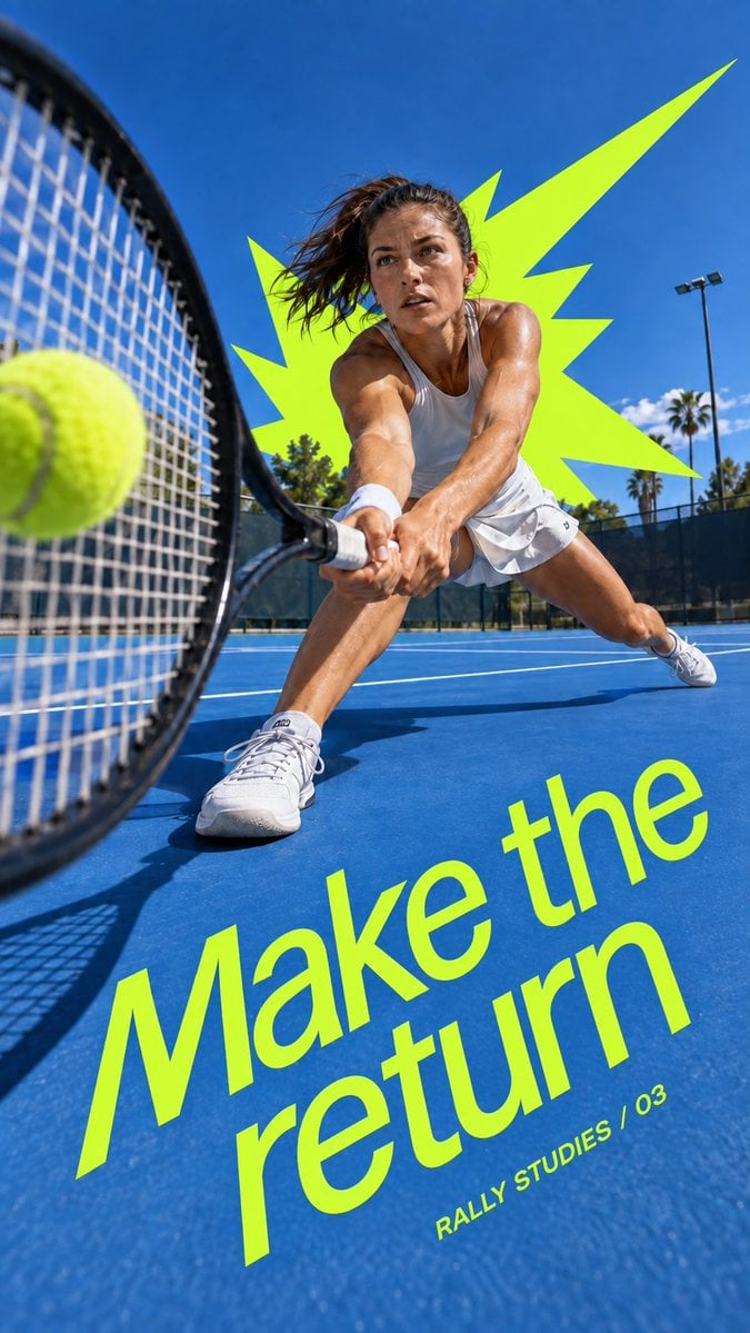 Create one full-bleed photographic action poster, 9:16. - alternate