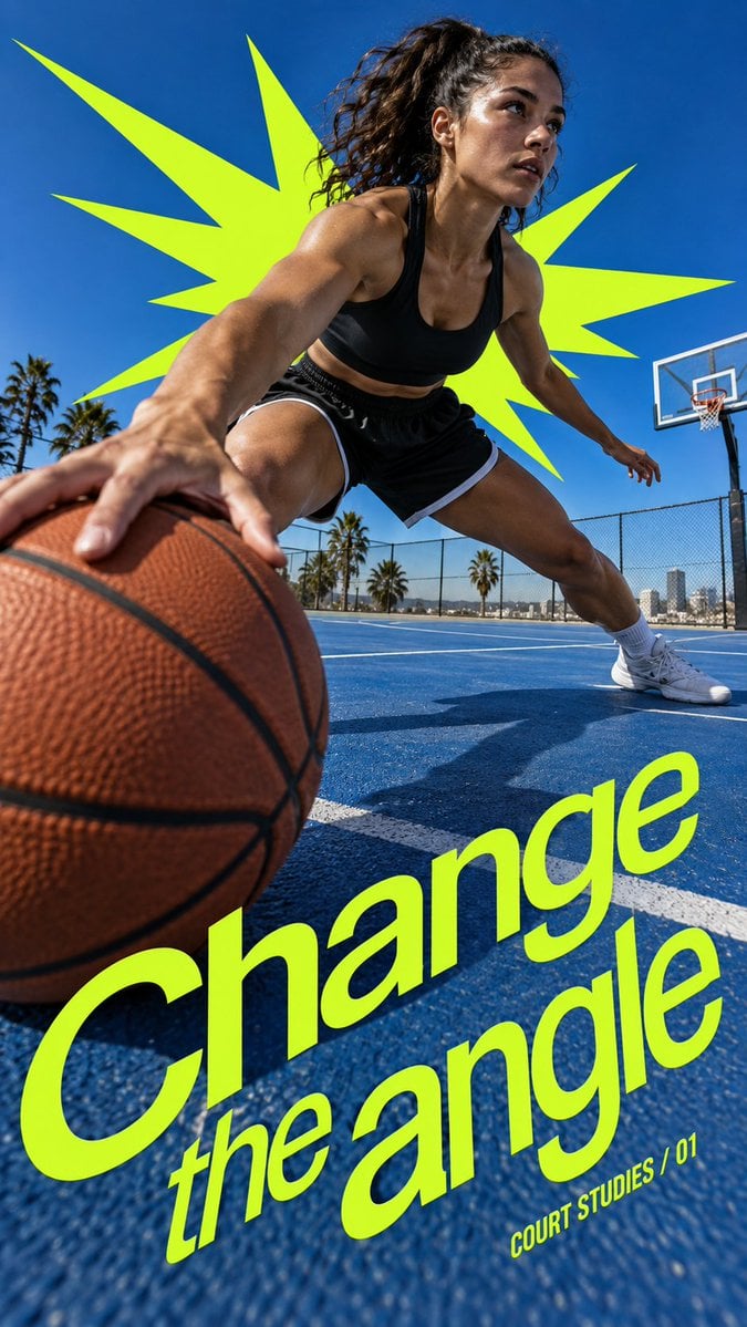 Create one full-bleed photographic action poster, 9:16. - alternate