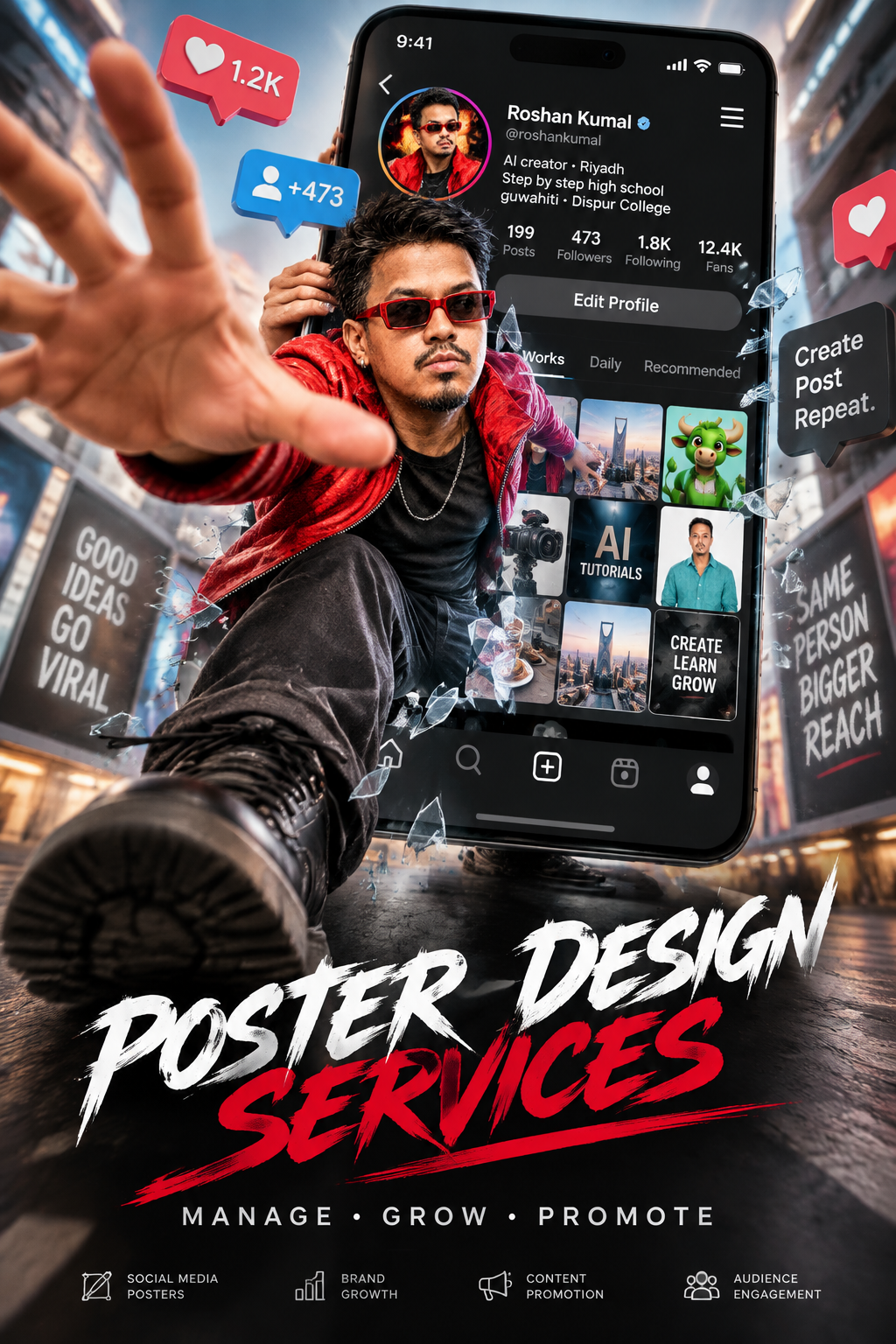 Generate a vertical 2:3 cinematic visual poster with the ...