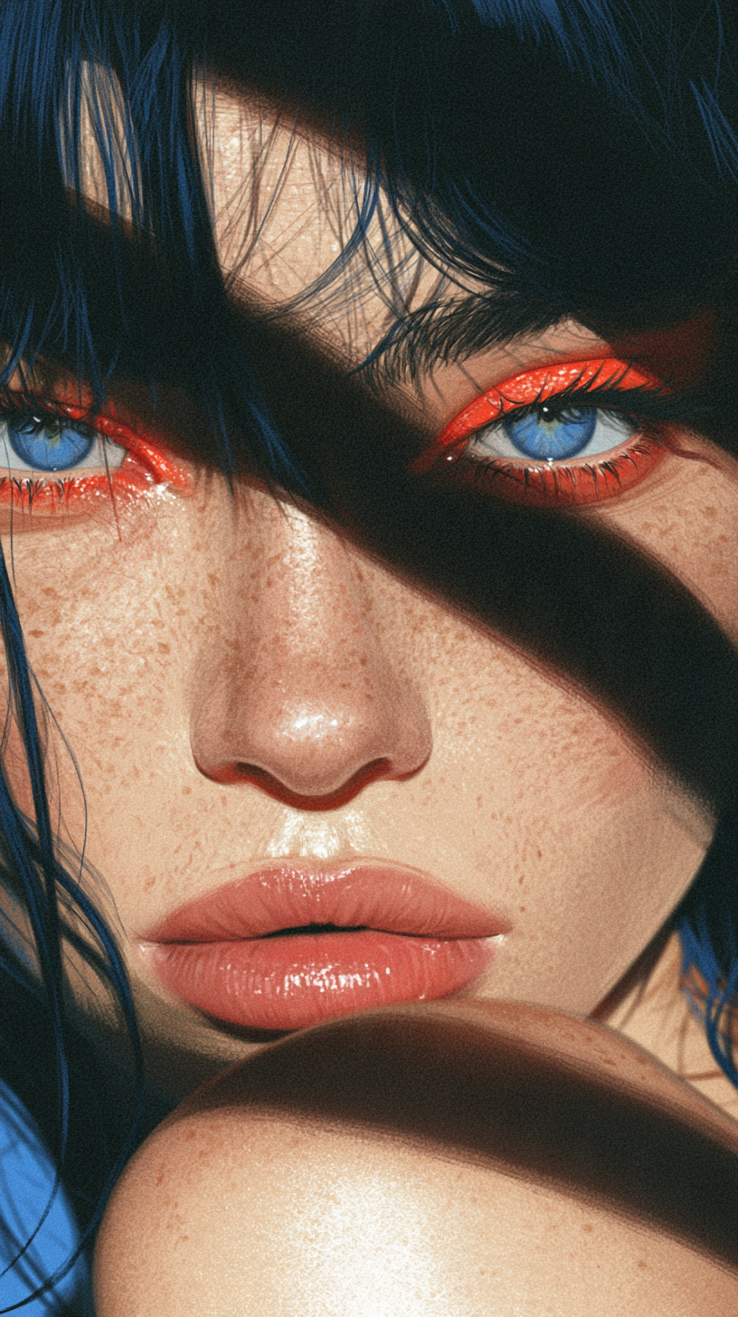 modern simple illustration inspired by impressive portrai...