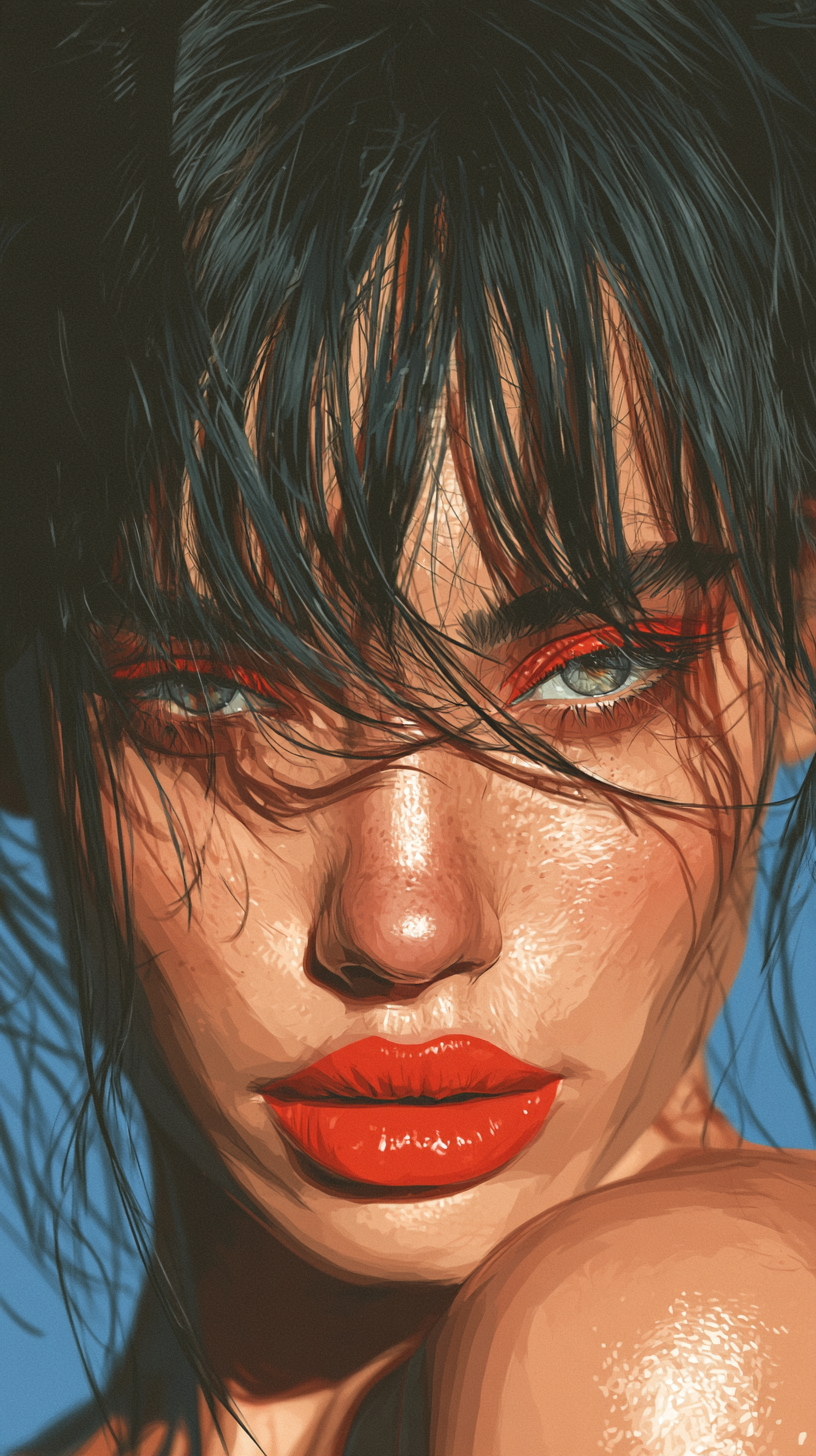 modern simple illustration inspired by impressive portrai... - alternate