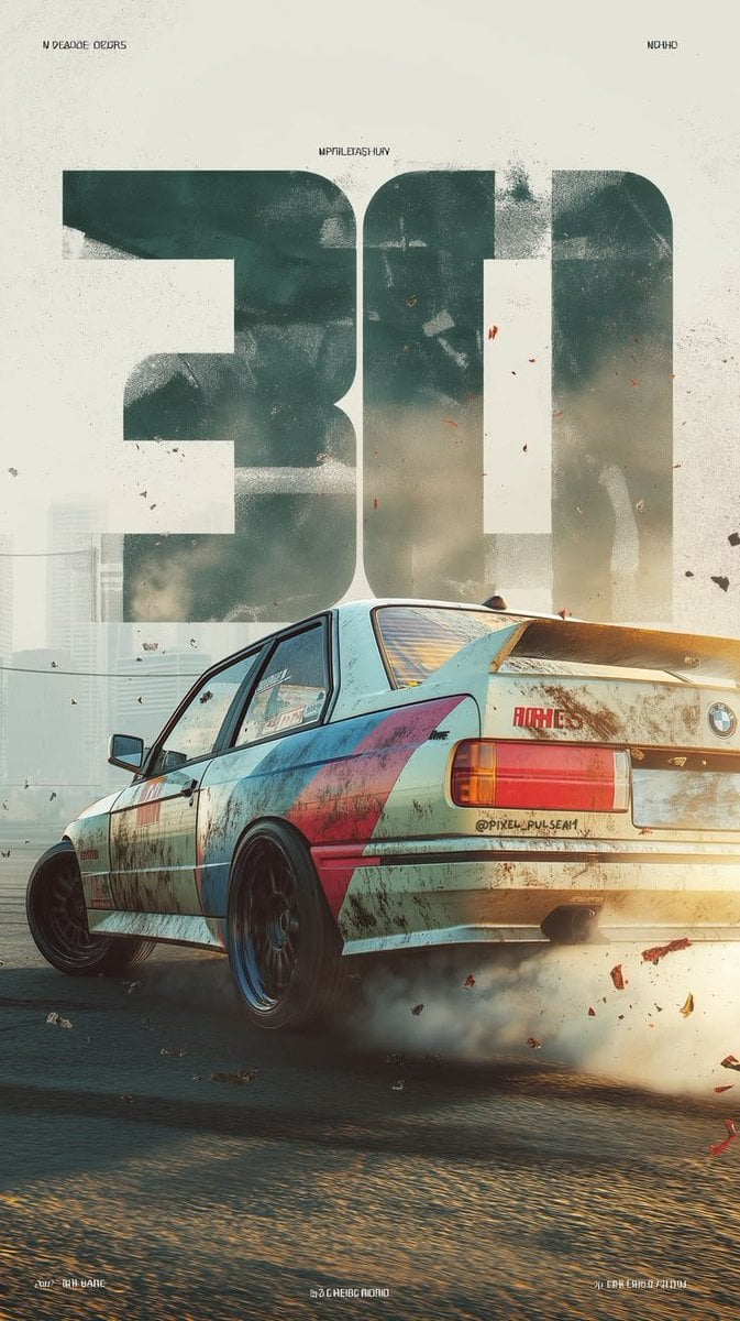 Create a high-end cinematic automotive editorial poster f... - alternate