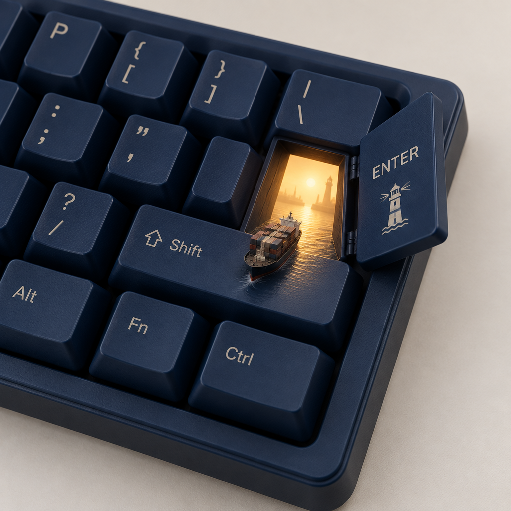 A surreal, minimalist conceptual product photograph of a ...