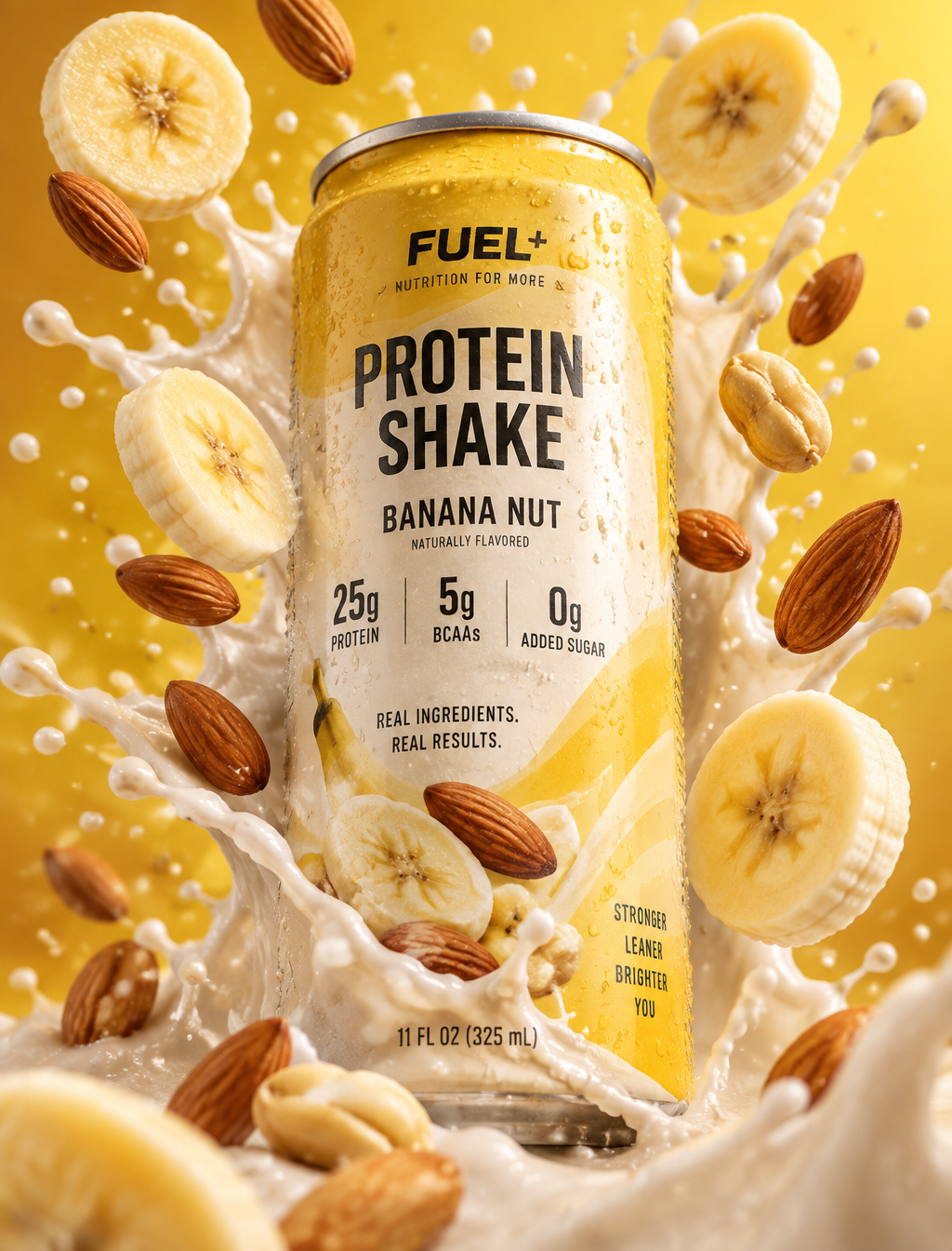 Hyper-realistic product advertisement of a protein shake ...