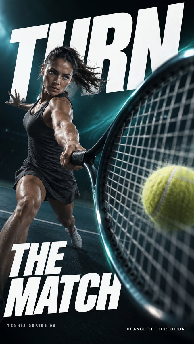 Create a finished premium sports campaign poster, 9:16, f...