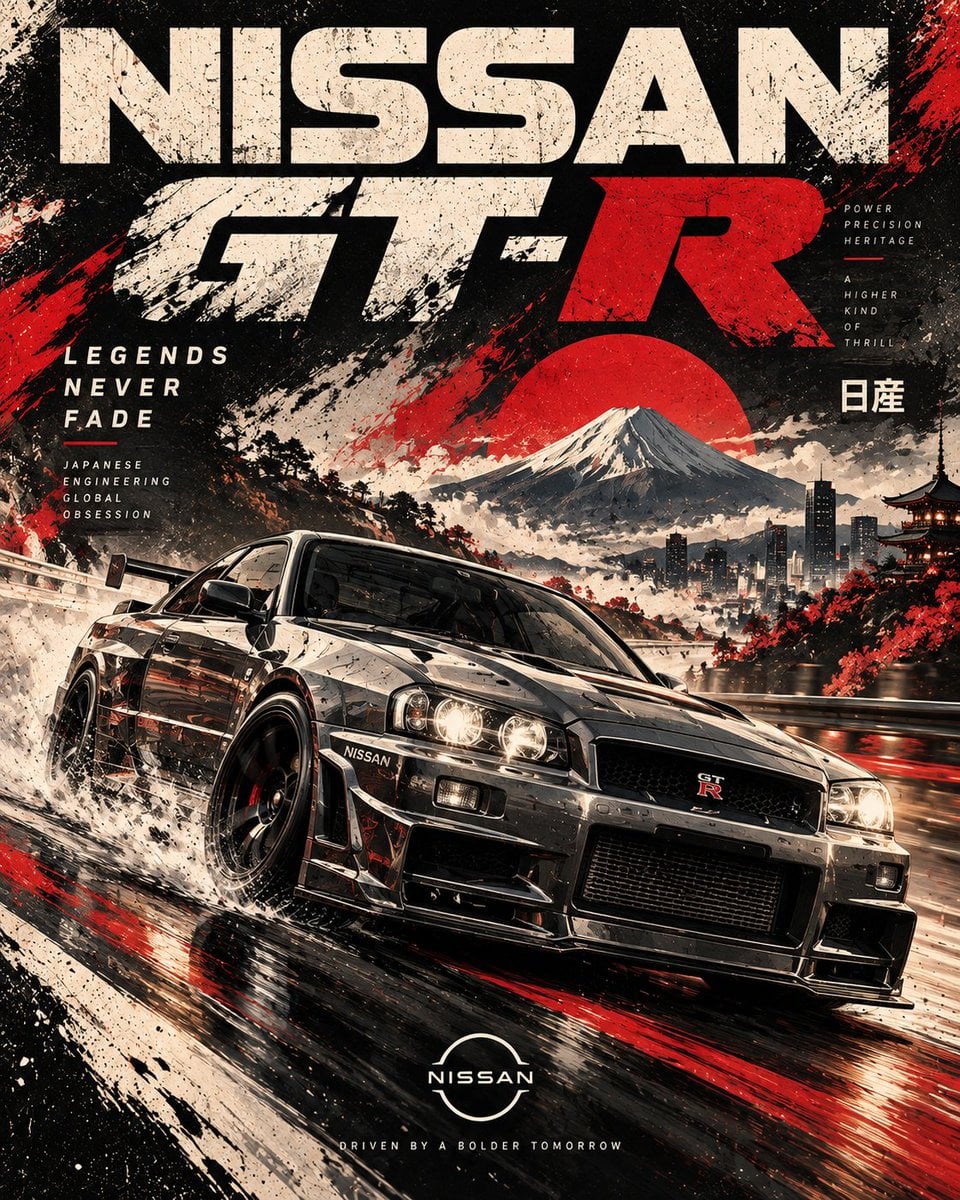 Create a premium 4:5 vertical automotive editorial poster... - alternate