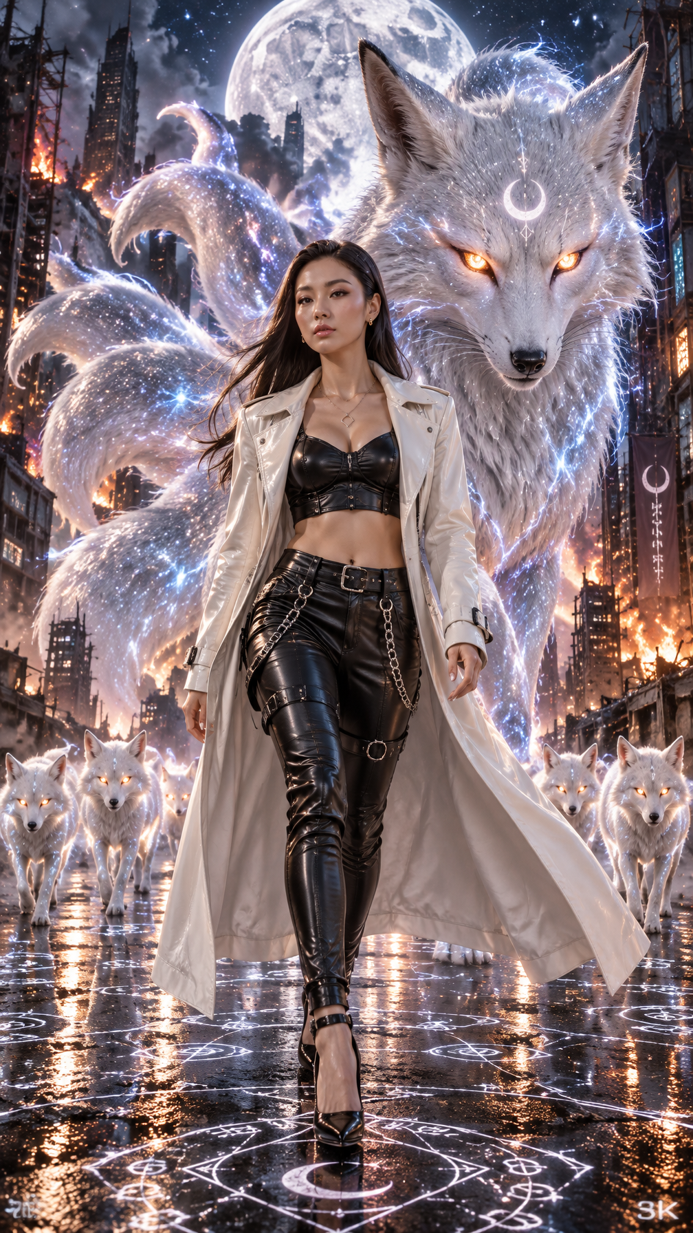 A cinematic, hyper-realistic 3D digital art piece featuri...
