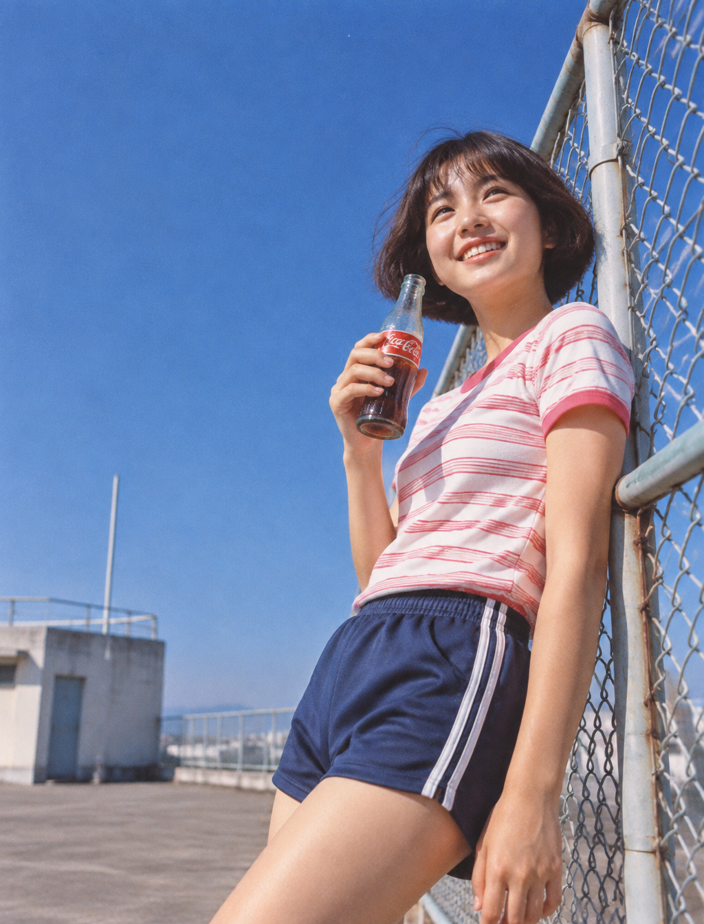 Japanese retro high school photography on vintage Kodachr...