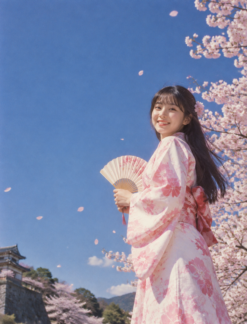 Japanese retro high school photography on vintage Kodachr...