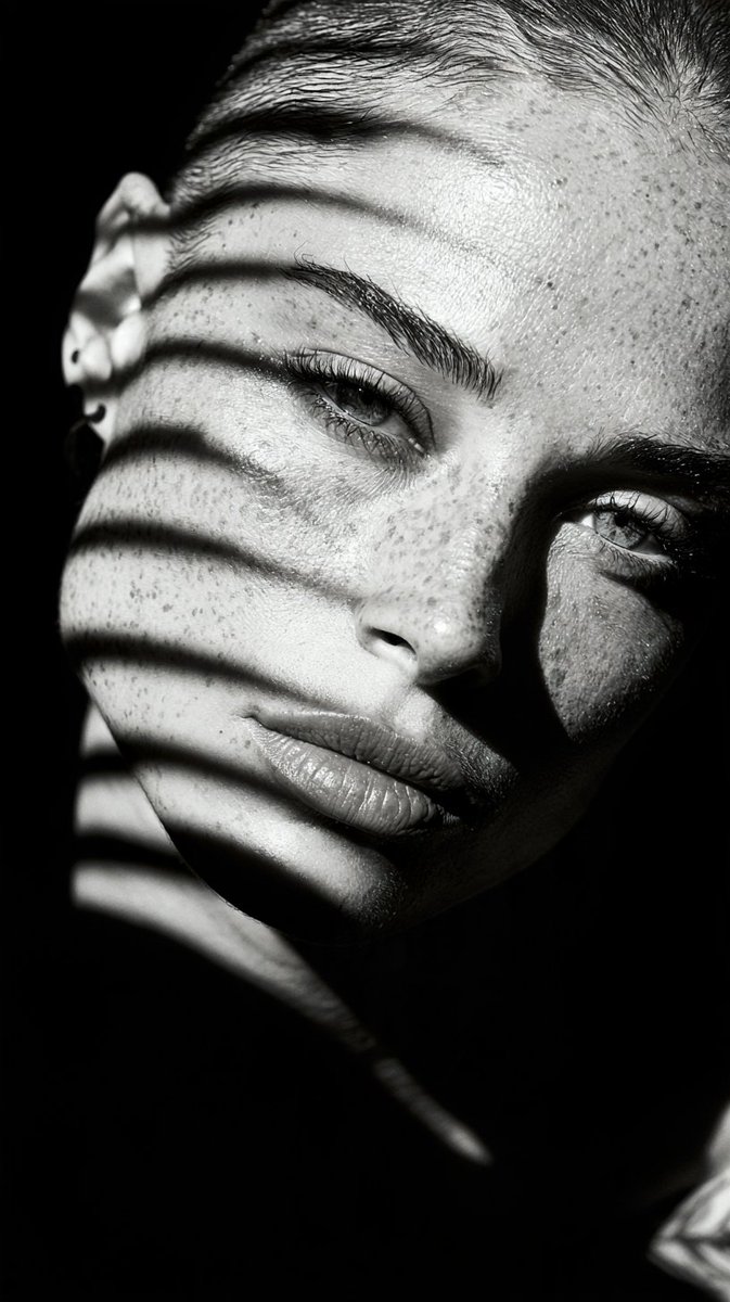 artistic portrait of a beautiful character in a dramatic ...