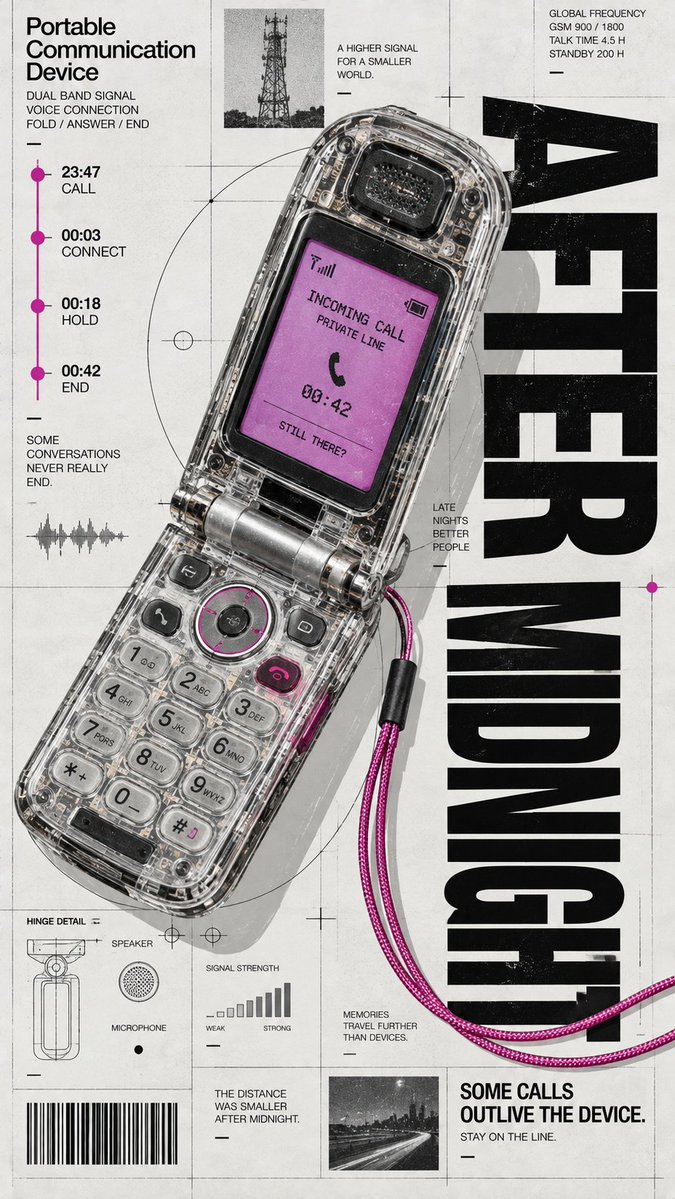 Create a 9:16 retro-tech editorial poster about communica...