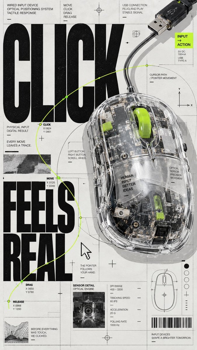 Create a 9:16 retro-tech editorial poster about communica... - alternate