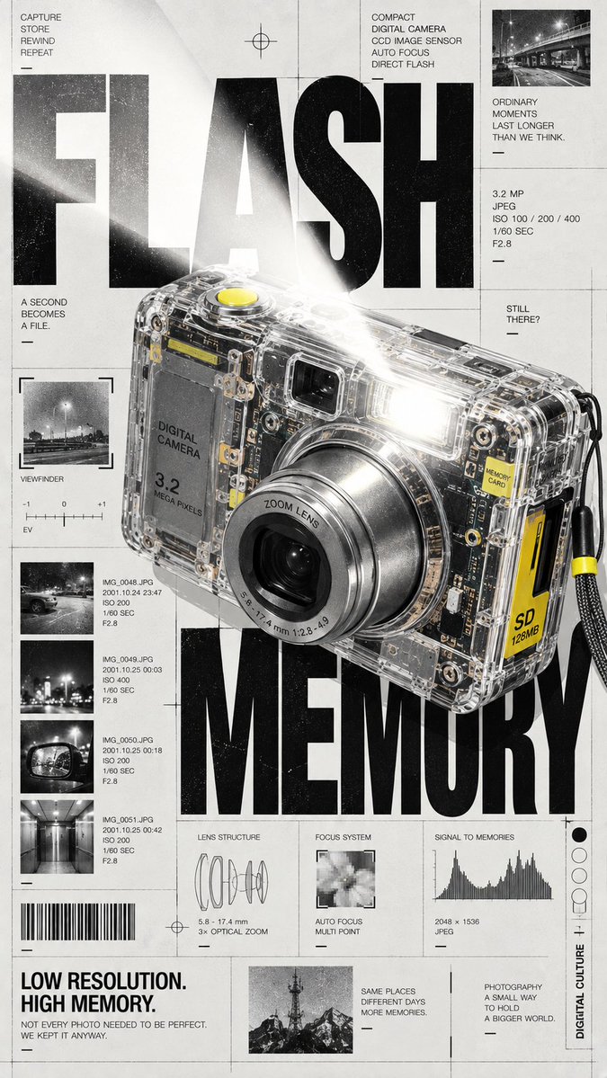 Create a 9:16 retro-tech editorial poster.