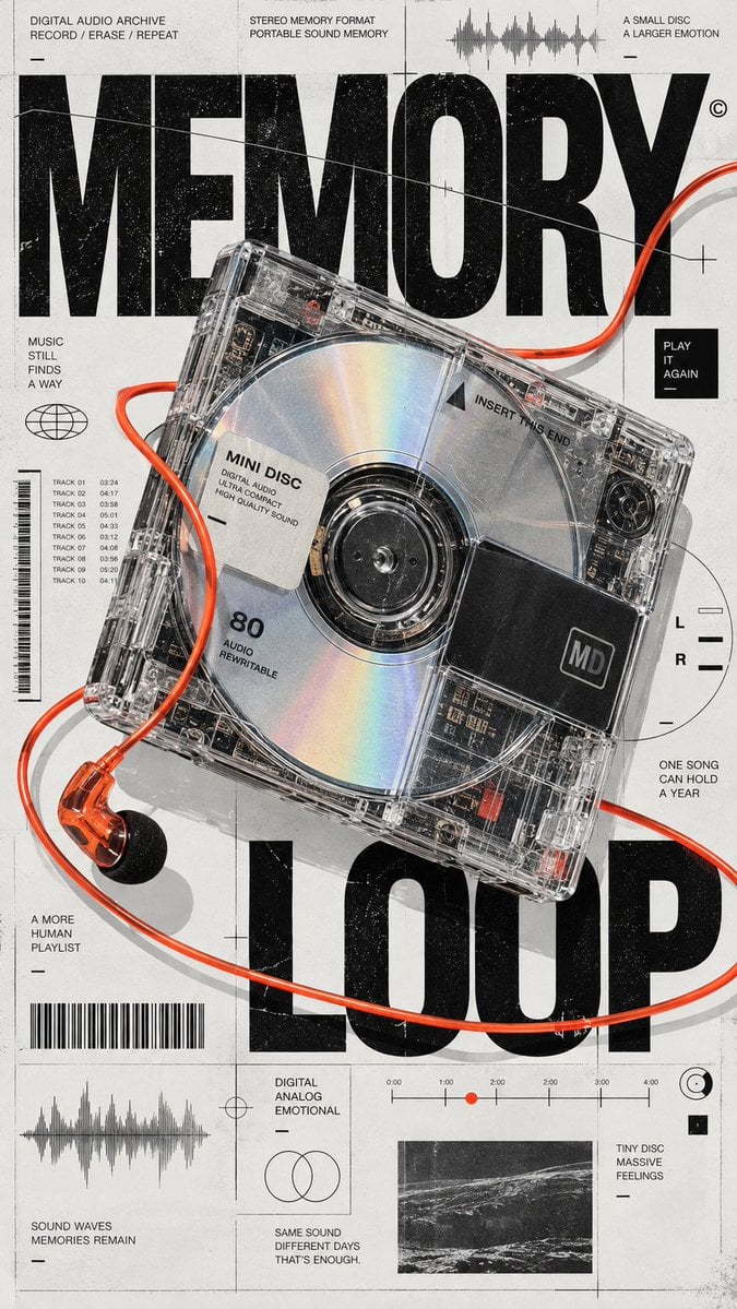 Create a 9:16 retro-tech editorial poster. - alternate