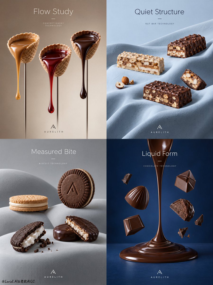 A Cannes-level four-panel confectionery technology campai...