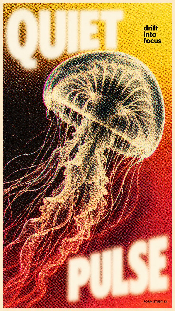 Create a finished experimental editorial poster, 9:16, fl...