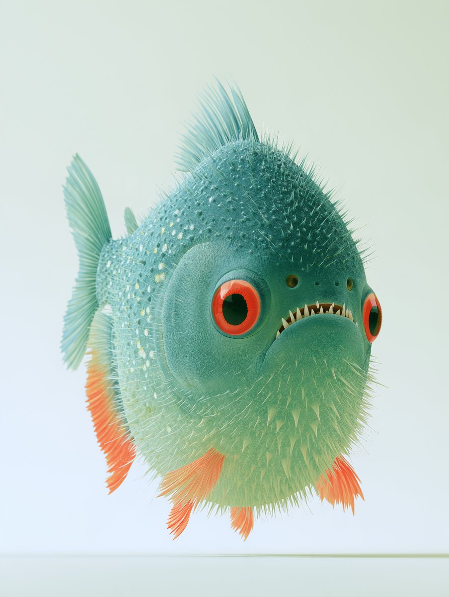 Exotic and surrealistic [ADD ANIMAL] creature, white back...