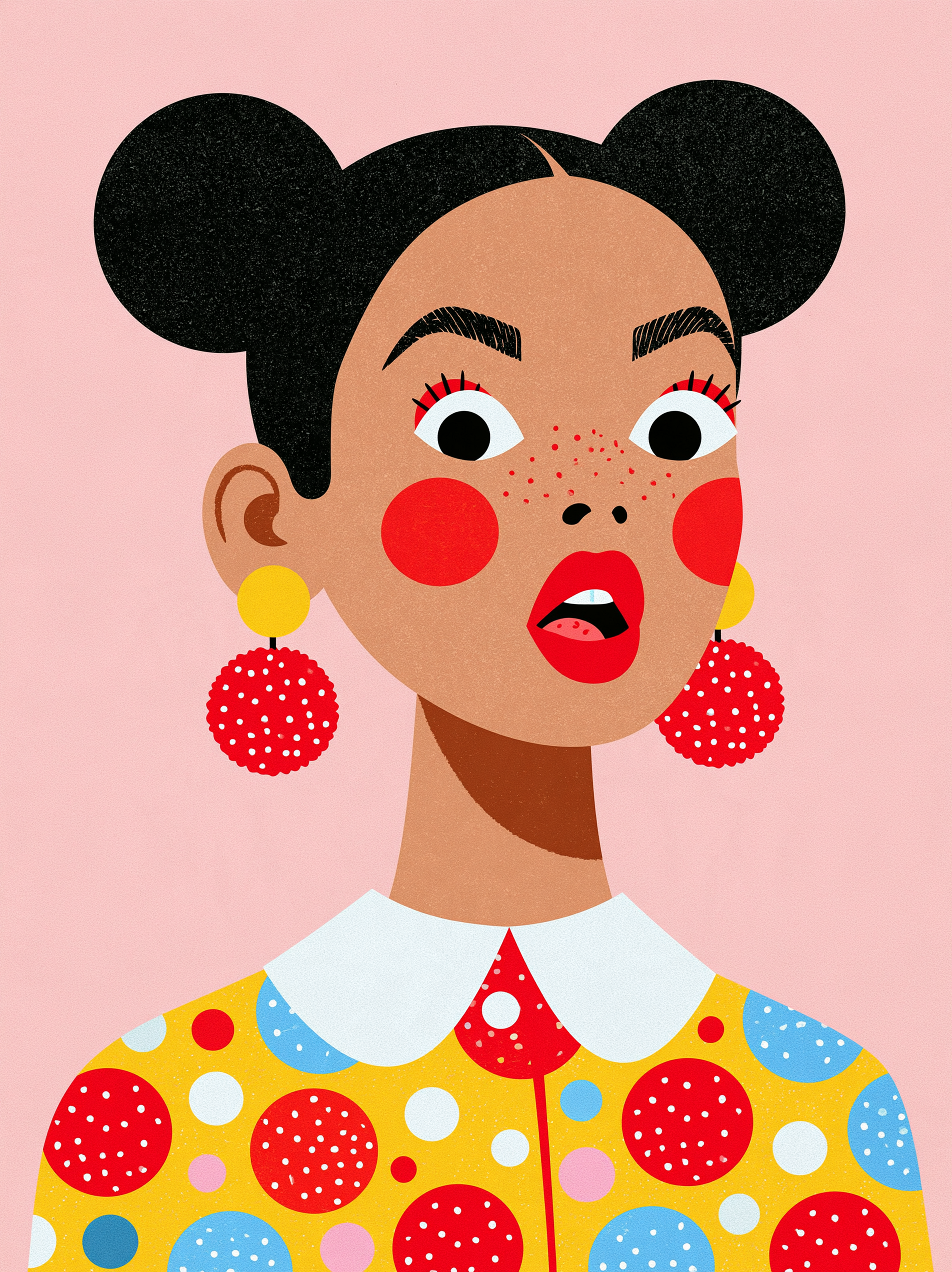 artistic portrait of a beautiful character in a cheeky dr...