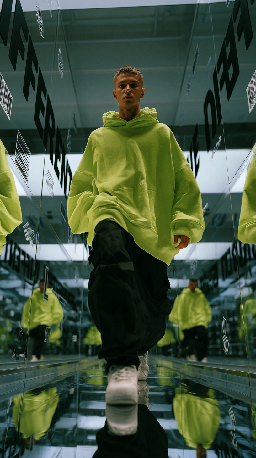 Create a premium vertical 9:16 streetwear editorial adver... - alternate