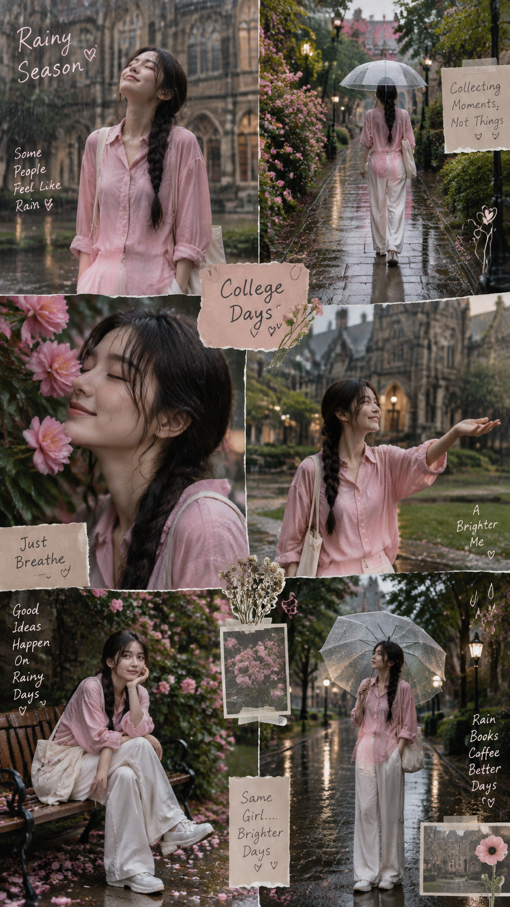 Create an ultra-realistic Pinterest-style rainy season co...