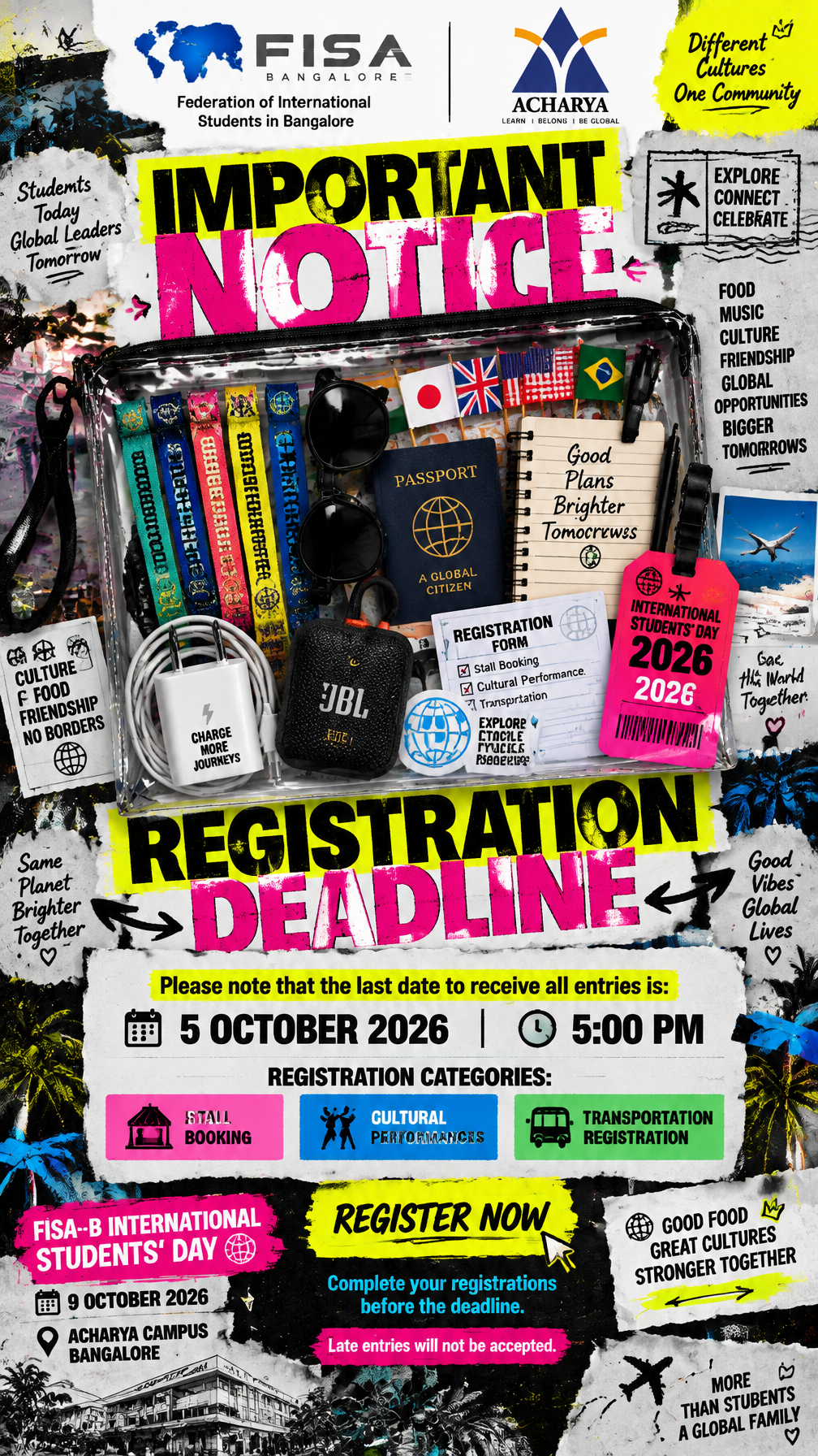 Create a premium 9:16 vertical event notice poster for FI...