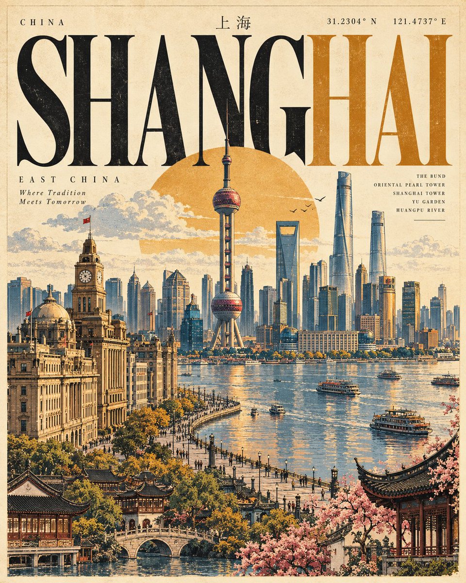 Create a premium 4:5 vertical vintage editorial travel po...