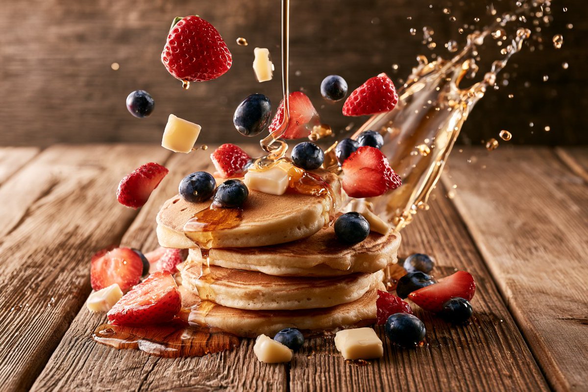 Premium commercial food advertising photograph of [Main D...