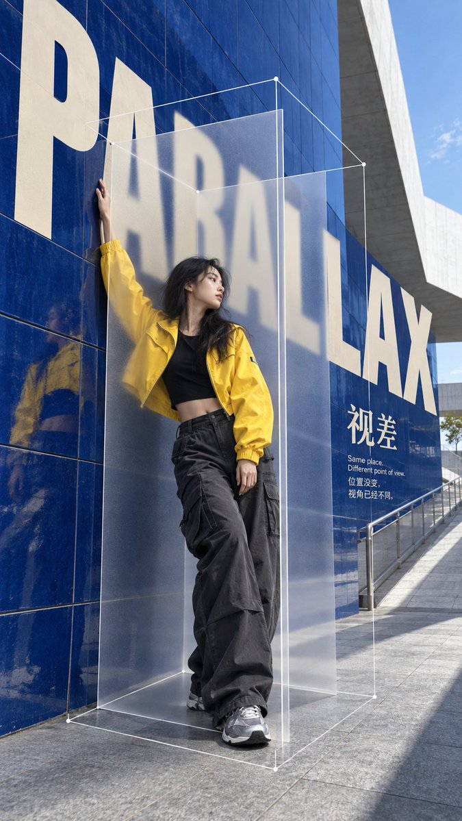 Create a 9:16 experimental fashion editorial poster with ... - alternate