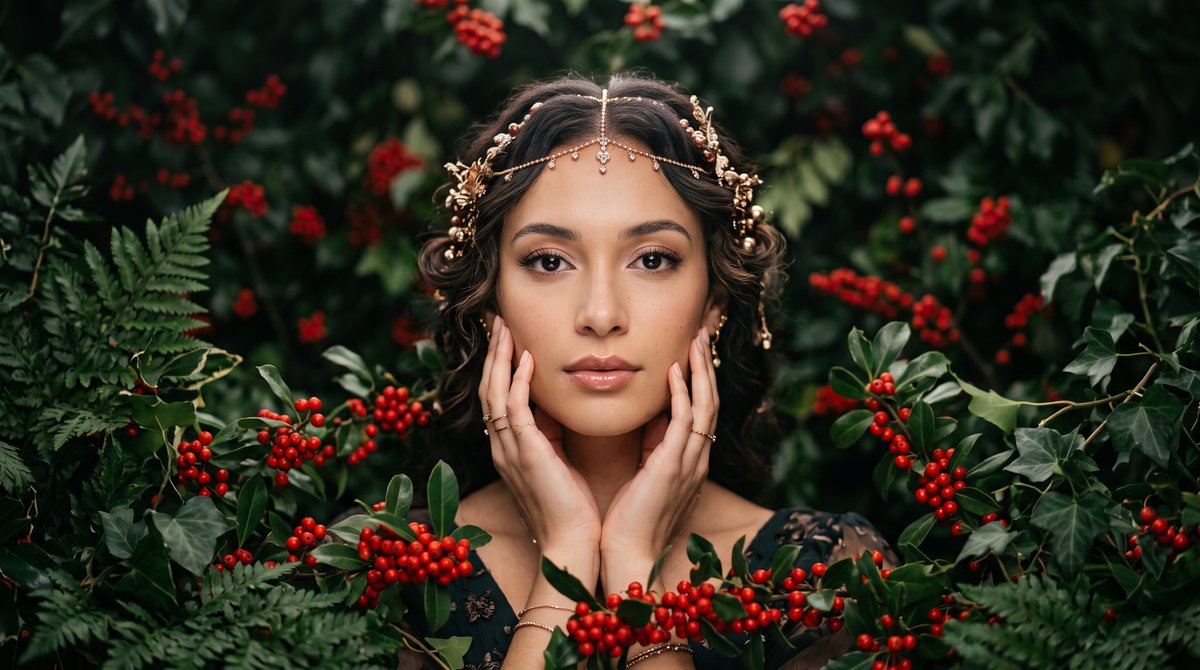 High end fine art beauty portrait of an elegant young wom...