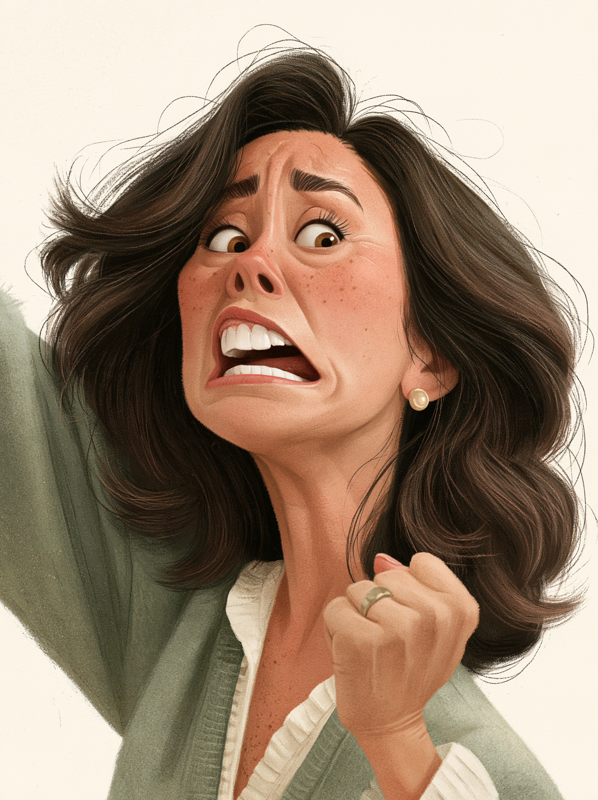artistic portrait of a beautiful character in a cheeky dr...