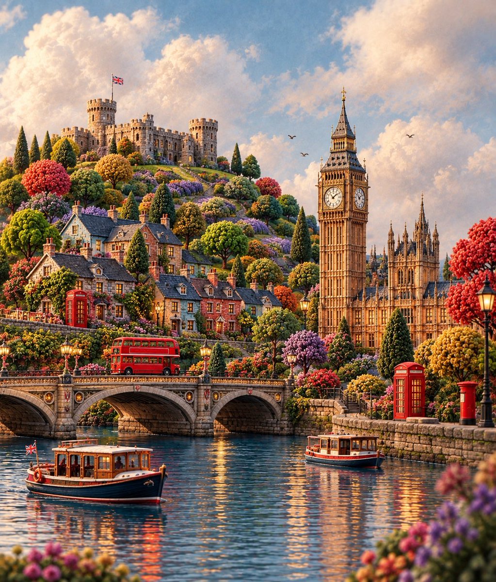Create a whimsical, highly detailed miniature world inspi...