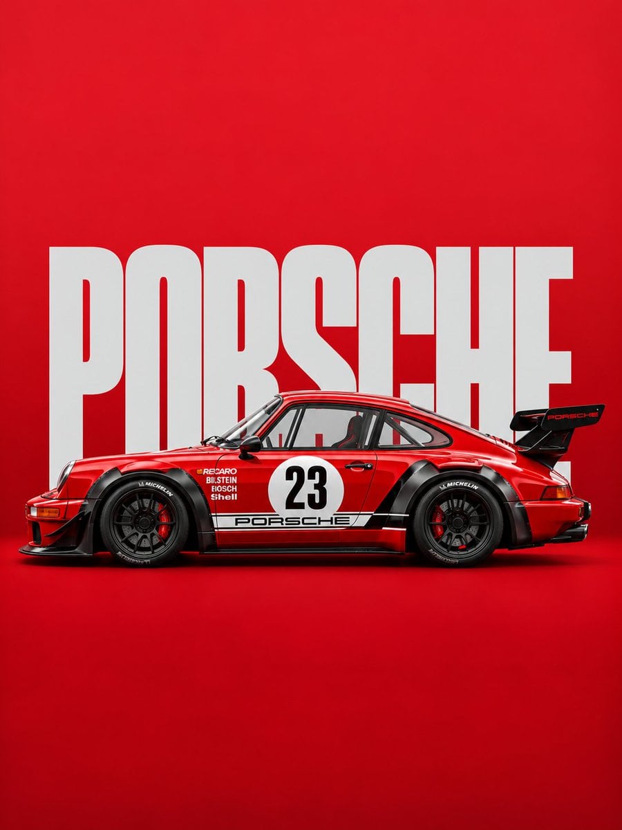 Create a premium minimalist automotive editorial poster i... - alternate