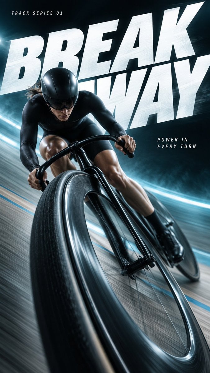 Create a finished premium sports campaign poster, 9:16, f...