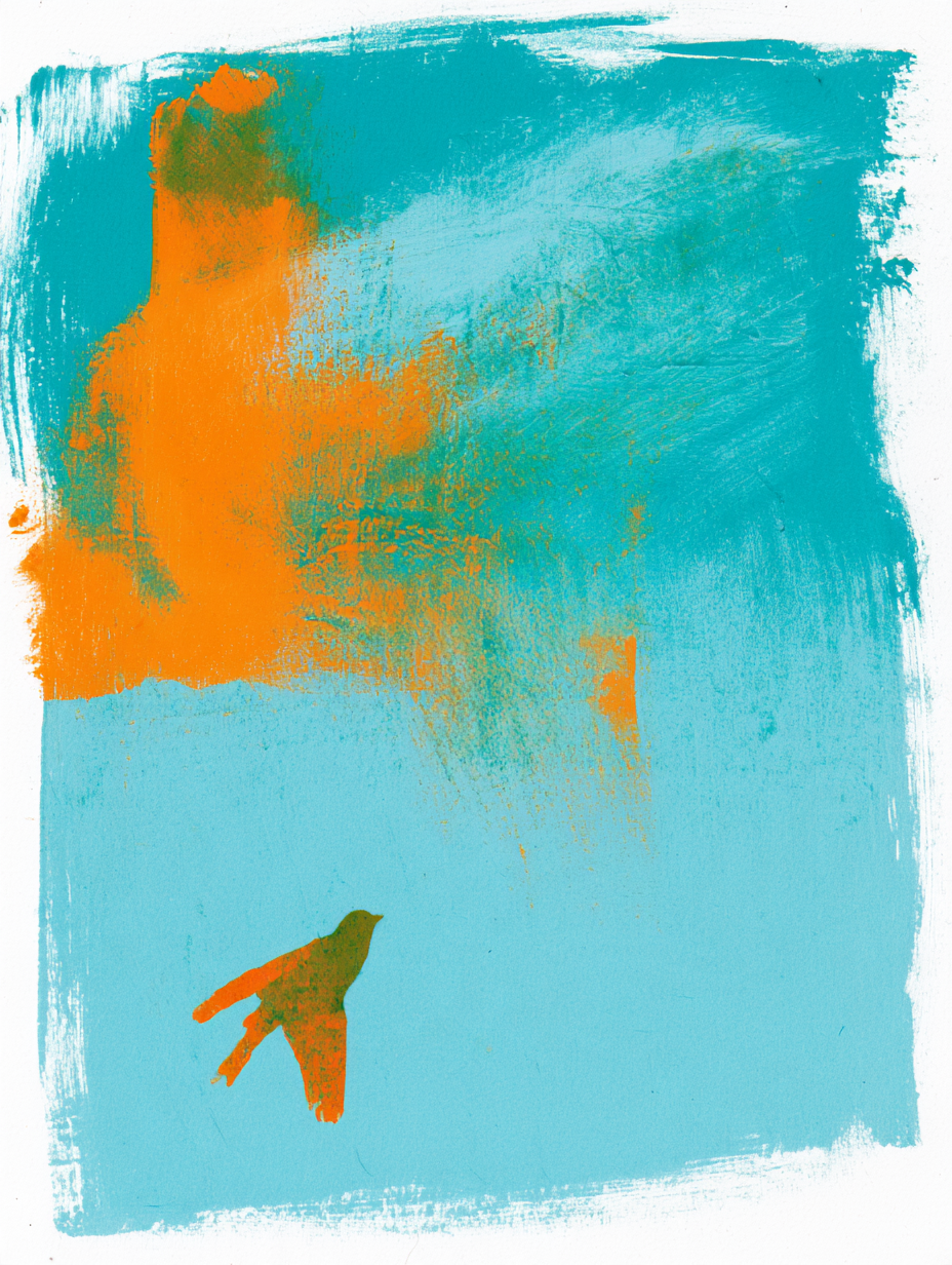 blue sky，bird，cloud。 - alternate