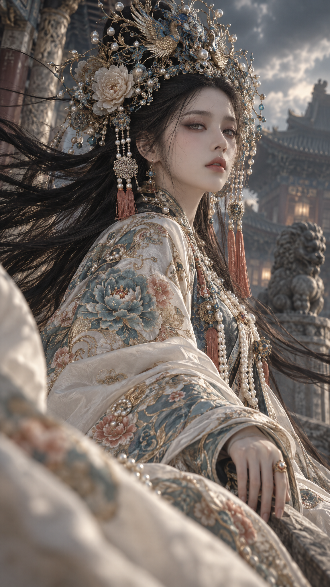 An extraordinarily beautiful young East Asian woman, ethe...