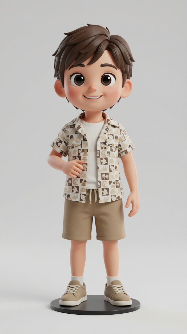 A high-quality 3D stylized character figurine in a "Toon"...
