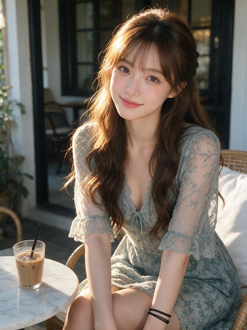 Phụ nữ trưởng thành 20 tuổi. Người phụ nữ ngồi trên ghế m...