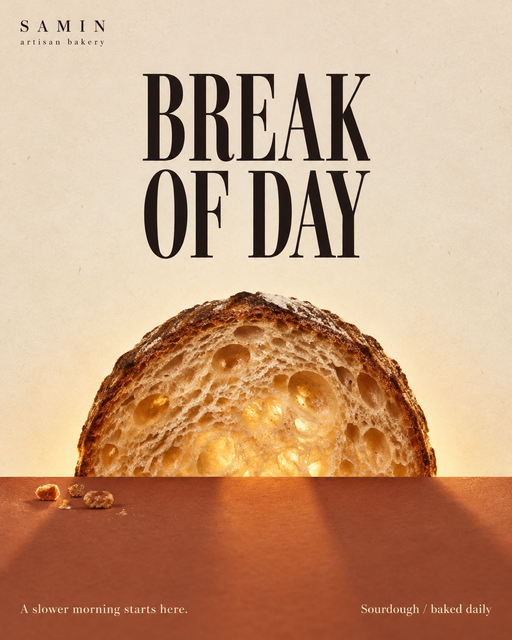 Create a finished vertical 4:5 advertising poster for a f...