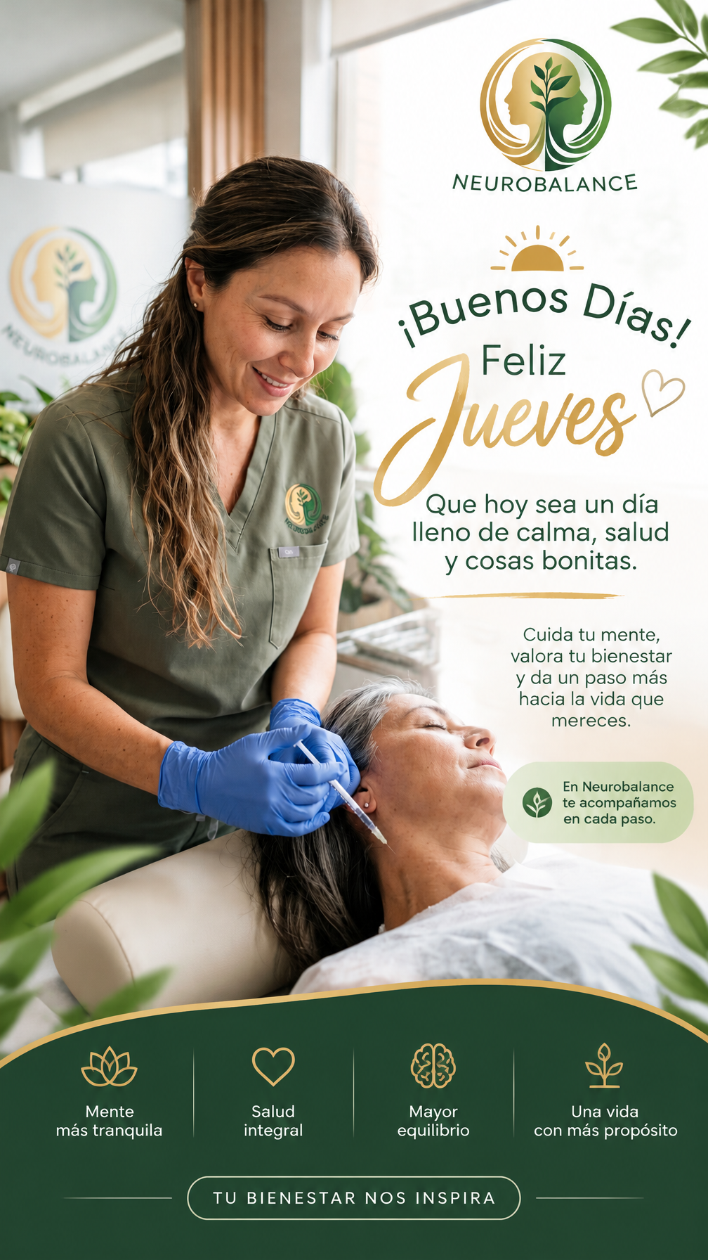Mensaje de buenos dias para los clientes de neurobalance,...