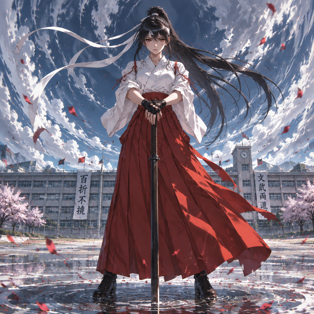 Best quality, detailed. A detailed anime style. A tall, s...