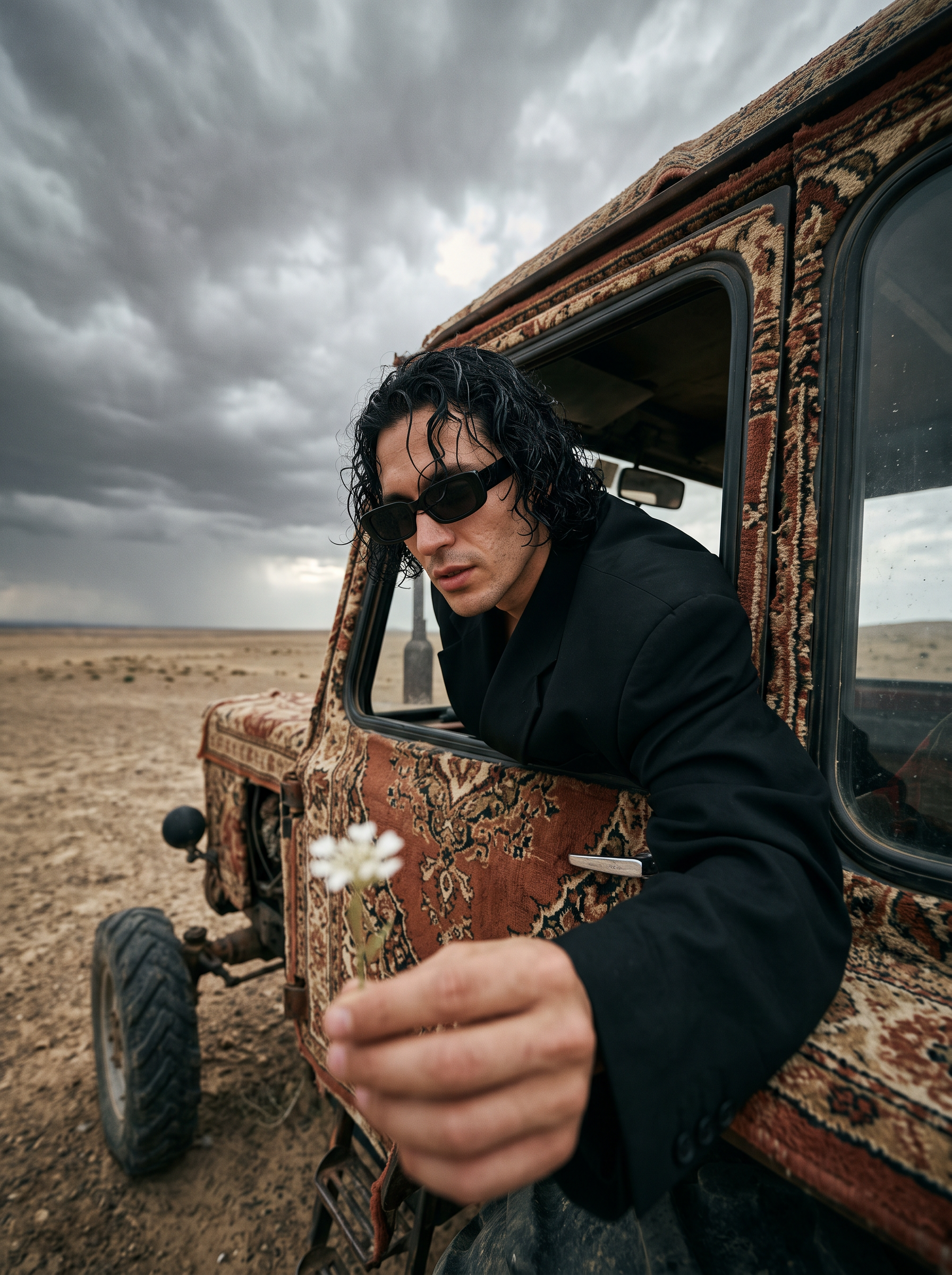 :A wildflower blooming in the desert.Google Gemini Nano B...