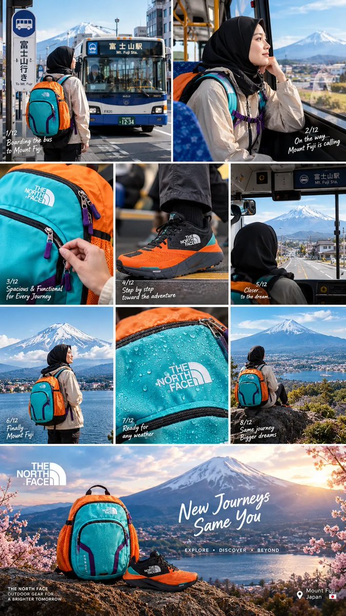 Create a cinematic, ultra-realistic outdoor travel advert...