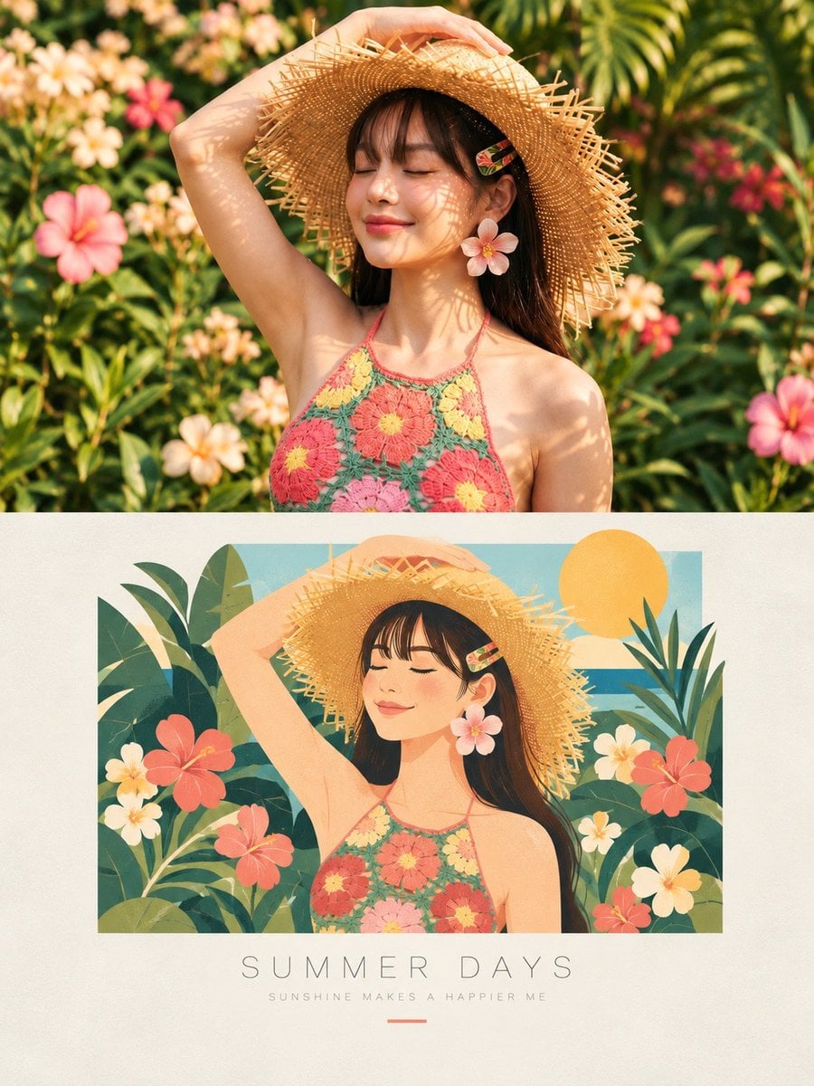 Create a premium editorial poster featuring a two-part vi... - alternate